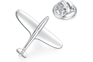 HONEY BEAR Klipsy szpilki do samolotu retro pilot do kostiumu męskiego/damskiego, biznesowy prezent ślubny, srebrny połysk