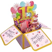 WBdesignz 15. Geburtstagskarte – Witzige Mathe-Karte 'Happy √225 Birthday' Mit Umschlag, DIN A6, Für Nerds & Mathefans