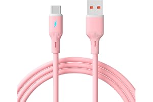 AKYGA AK-USB-61 USB-C till USB-A-kabel silikon rosa LED USB 2.0 480 Mbit/s flexibel snabbladdning och datakabel