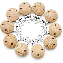 TOPINCN 10 Anelli Per Dentizione In Legno 65 Mm – Giocattoli Sensoriali Lisci E Sicuri Per Bambini, Multiuso Anche Per Decorazioni