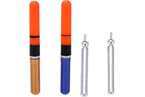 BIGKING Angeln Schwimmer, 2 Stück LED Bobber Nachtbeleuchtete Kunststoff wasserdichte Helle Farben Angeln Schwimmer Mit 2 Stück CR322 Batterien für Nachtfischen
