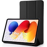 Simpeak Case Compatible with Xiaomi Redmi Pad 2 Pro 12.1'' 2025/Redmi Pad Pro 12.1''/Poco Pad 12.1'', Multi-Angle Folio Cover