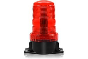 Biqing 1pcs gyrophare rouge pour chariot élévateur, 30 led girophare led vehicule 12v 24v pour camions, tracteurs, chariots élévateurs, utv, voitures, bus
