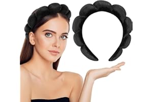 Bottega della Principessa - Diadema Skincare para el Pelo de Mujer abombada de Torciopelo - Diadema viral Tik Tok - para Maquillaje con Dust bag