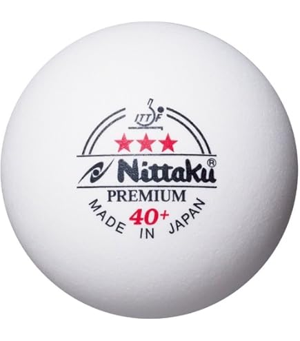 Balles De Tennis De Table Nittaku Premium 3 Étoiles 40+ ITTF - Lot De 9 Balles Blanches Originales