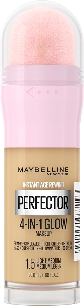 Maybelline New York Instant Perfector Glow 4 Etki 1 Arada Fondöten- 1.5 Light Medium