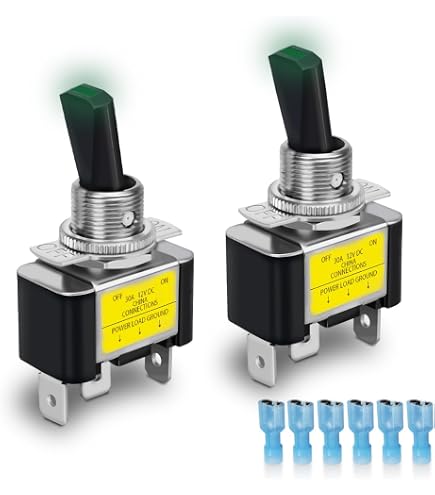 INTERRUPTEUR À BASCULE LED Bleu 12V / 24V Pour Pièces Camping-car Caravane Bat EUR 6,49
