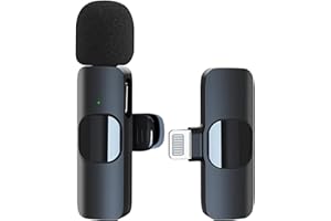 NZBS Kabelloses Lavalier-Mikrofon für iPhone, 2,4 GHz, Plug-Play, Mini-Clip-On-Mikrofon für Vlogging, Video, Podcast, Interview, YouTube-Aufnahme(1 Mic)
