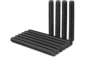 Drenky Profi-Gewindestab M8x100mm Korrosionsbeständige Gewindestäbe Schwarz Edelstahl (A2 V2A) nach DIN976 Gewindestangen für Möbelbau, Maschinenmontage, Bauarbeiten und Heimwerkerarbeiten, 10 Stück