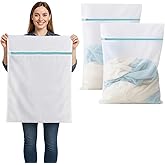 IBOPUXIU 2 Pieces Washing Machine Bags XXL 60 x 80 cm, with Metal Zip | Washing Machine Bags Delicate Clothes, Reusable, for