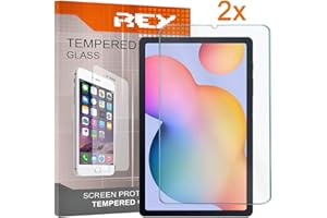 REY 2X Protector de Pantalla para Samsung Galaxy Tab S6 Lite 10.4", Cristal Vidrio Templado Premium, Táblet