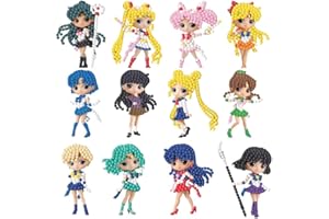 YOIMCKAY 12PCS Autocollant Diamant Kit, Mignons Anime 5D Diamond Painting Autocollants, Kawaii Cartoon DIY Diamant Peinture Autocollants Enfants, Broderie Diamant pour Les Enfants et Les Débutants Adultes