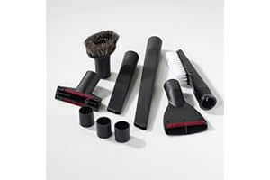 ‎SAFE 'N CLEAN Autopflege Set kompatibel mit - allen Marken - mit rundem Rohr-Anschluss Ø 32/35mm, Zubehörset - 2x Polsterdüse, 2x Fugendüse, Saugbürste, Möbelpinsel, Adapter…