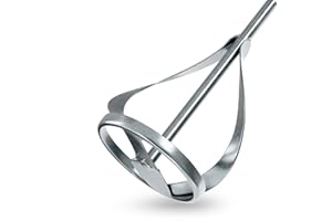 BILBAU Mélangeur de mortier, peinture 40cm, diamètre 80mm x 400mm, filetage SDS, mélange efficace et rapide de la peinture, du ciment, du plâtre, mélangeur à spirale robuste 600W pour le mortier