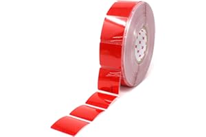 (2,90€/m) 3M Diamond Grade 997S Konturmarkierung segmentiert für Planenaufbauten für LKW Anhänger Reflexfolie reflektierende Folie 52mm (1 Meter, Rot)