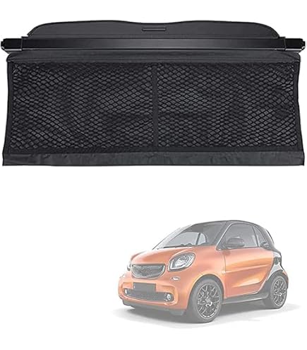 Copri Bagagliaio Retrattile Per Smart Fortwo 2015-2020 – Protezione Privacy E Carico, Tela E Alluminio - 2