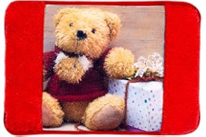 STERGAR Nataluna Borsa Acqua Calda Elettrica Orsacchiotto In Morbido Tessuto, Scaldamani Imbottito Con Sistema A Risparmio Energetico e Ricarica Rapida, Utile Per Riscaldarsi A Lungo E Alleviare Dolori