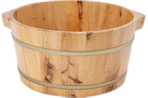 GAOUSD Bassin De Pieds En Bois Baignoire En Bois Pour Tremper Les Pieds Multifonction Bassin De Pédicure Bol De Bain à Pied,Pour La Maison, Centre De Bain De Pieds