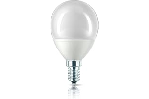 Philips Lighting Lampadina a Risparmio Energetico Sferica Smerigliata 8 W Corrispondenti a 35 W, Attacco Piccolo E14, Luce Bianca Calda