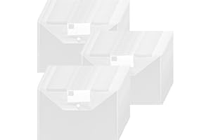 JMIATRY 50 Pcs A4 Plastic Wallets with Popper, Clear A4 Plastic Folders, A4 Document Wallet Envelope for Office and School