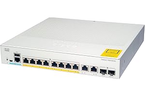 Cisco Systems Catalyst 1000-8T-2G-L przełącznik sieciowy, 8 portów Gigabit Ethernet (GbE), 2 x porty 1G-SFP/RJ-45, praca bez wentylatora, rozszerzona ograniczona dożywotnia gwarancja (C1000-8T-2G-L)