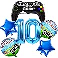 FI - FLICK IN 6 Pcs Game On Birthday Mylar Decoration 10Th Birthday Decoration For Boys Gaming Theme Birthday Decoration Tenth Birthday Decorations Boy Game Theme Balloons (Pack Of 6, Multicolor)