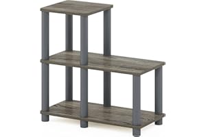 Furinno Turn-N-Tube Étagères sans Outils, Bois, Gris, Taille Unique, dense, One Size