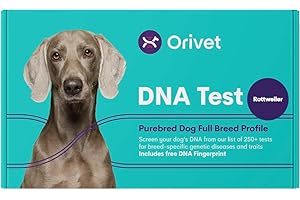 ORIVET Dog DNA Test Kit - Rottweiler Full Breed Profile | Puppy Testing Against 250+ Medical Health Risks & Traits | Genetic Fingerprint | At Home Cheek Swab