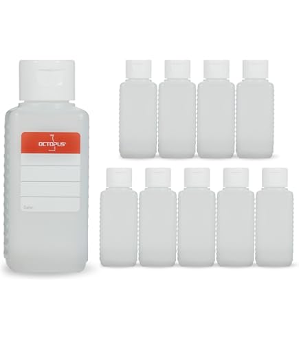 5 Flaconi Laboratorio A Collo Largo 250ml LDPE | Tappo A Vite Con Tenuta | Per Chimica, Cucina E Hobby - Foto 8