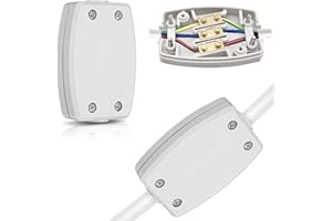 Cerolopy 2 Pcs 3 Terminal Electrical Junction Box,White Cable Connectors Cabole Junction Box 13a 250v for Indoor Lighting,Power