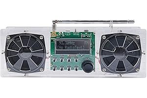 ALANO ALK109 DIY Kit radio FM/DAB fai da te (fai da te) con custodia in acrilico trasparente, kit DAB+/FM fai da te con modalità sveglia e display LCD per principianti