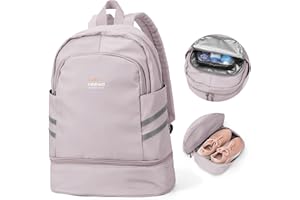 SZLX Gym Backpack for Women with Shoes Compartment & Wet Pocket Foldable Carry On Backpack Large Travel Laptop Backpack Waterproof Casual Daypack School Bag Sports Backpack Gym Bag for Swimming Yoga