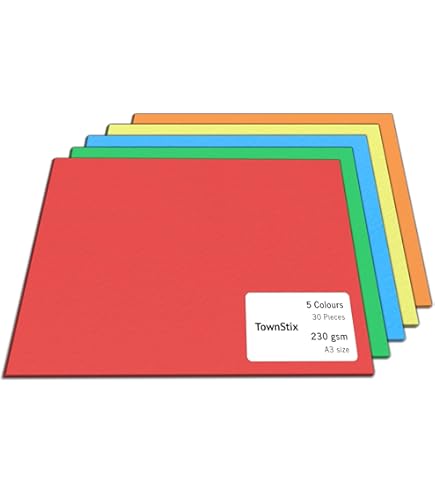 A3 Coloured Card Bright Card 100 Sheets 180gsm Assorted Coloured Card 5