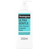Neutrogena Ultra Gentle Daily Facial Cleansing Gel, Sensitive Skin, 200 ml | CICA + BarrierCare Technology, Non-Comedogenic,