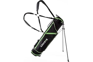 Cruiser Golf CR-Lite 7" Stand Bag | Lightweight, Slim Standbag with Padded Double Shoulder Straps | 4-Way Divider for 10 Clubs | 3 Pockets, Grab Handle, Rain Hood