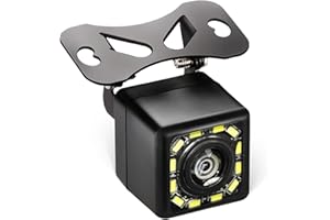 ASVEGE Telecamera di backup per auto, telecamera di retromarcia per auto con visione notturna a 12 LED, impermeabile e antipolvere con angolo di 170°, universale per auto, SUV, veicoli, camion