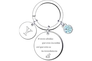GUOYU Regalo Llavero Mujer Hombre,Llavero Inspirador A-Z 26 letras iniciales Regalos Creativos para Amigo Amiga Hermana Hija Hijo Sobrina Hermano,Regalos de Cumpleaños, Regalos de Graduación