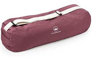 ‎LOTUSCRAFTS Lotuscrafts, PUNE, Yoga Bag, Made of Organic Cotton, Fair and Ecologically Made, Large Yoga Mat Bag with Extra Space, Bag for Yoga Mats and Yoga Accessories