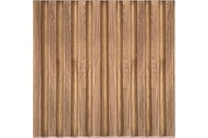 EURODECO Paneles 3D de plástico PVC, diseño listones de madera, para paredes o techos, 40 unidades, D167 marrón