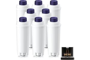 ARETHONE Wasserfilter für Delonghi Kaffeevollautomaten, Ersatz für De'Longhi Wasserfilter DLSC002, Kompatibel mit De'Longhi Magnifica S, Dinamica, Eletta Explorer und ECAM-Serie 8 Stück (1er Pack)