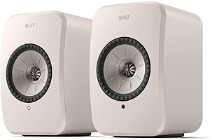 KEF LSX II LT Sistema de Altavoces inalámbricos, Blanco Piedra | Música | Home Cinema y TV | Gaming | HDMI ARC | USB-C | Bluetooth | AirPlay 2 | Chromecast | Spotify