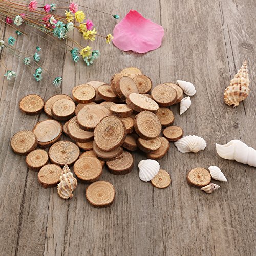 ROSENICE 100 Stück Holzscheiben DIY Geburtstag Hochzeit Dekoration Confetti Konfetti 1.5-3CM - 4