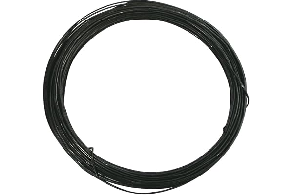 Rayher Bobine de fil de fer recuit, noire, ø 1,2 mm, longueur 50m, multi-usage, arts créatifs, art floral, objets décoratifs-2407100