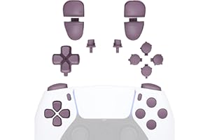 eXtremeRate Boutons Remplacement pour ps5 Manette BDM-030/040/050, Kit de Boutons Pourpre pour ps5 Controller BDM-030/040/050, D-Pad R1 R2 L1 L2 Triggers Share Options avec Outils