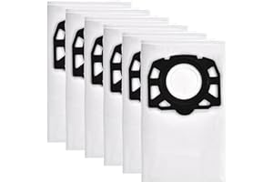 ‎LEADAYBETTER 6 Stück Staubsaugerbeutel für Kärcher WD4,WD5,WD6 Vliesfilterbeutel KFI 487,Staubbeutel für Kärcher MV 4, MV 5, MV 6,WD5P,WD6P Filtertüten Fleece Filter Bags 2.863-006.0 Nass Trockensauger Beutel