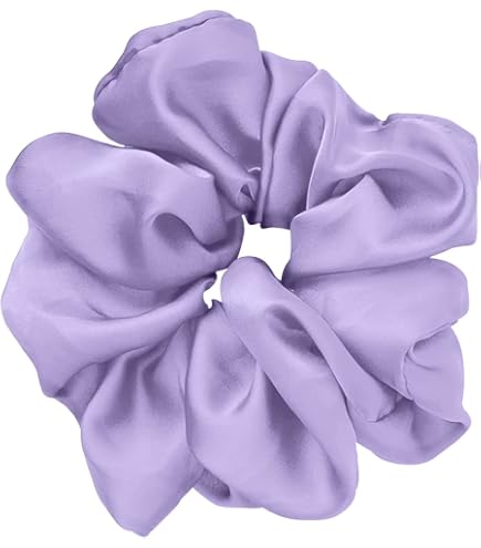 3 Satin Scrunchies – Weich, Elastisch, Ohne Haarabdrücke, In 3 Farben (Rosa, Beige, Bohnenpaste)