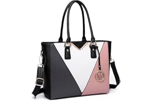 Miss Lulu Sac à main femme bandoulière en forme de V, Sac fourre-tout élégant Idéal pour Bureau Université ou Sorties Quotidiennes