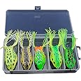 Acheter 5 pièces en plastique souple grenouille leurre de pêche 7g 5.2 cm Topwater Wobblers méné manivelle appât souple matériel de pêche