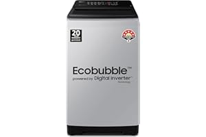 Samsung 8 kg, 5 star, Eco Bubble Tech, Digital Inverter Motor, Soft Closing Door, Fully-Automatic Top Load Washing Machine (W