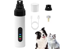 Ntrjtrss Lima Unghie Cani, Tagliaunghie Cani Elettrico Silenziose Lima Unghie Cane Ricaricabile Lima Elettrica per Unghie per Cani e Gatti Taglia Piccola Media e Grande